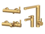 قیمت ست شیرآلات کاویان مدل ساتین طلامات