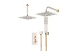خرید شیر حمام توکار شودر رومر تیپ سه شیری طلایی brass