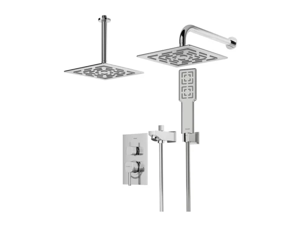 قیمت شیر حمام توکار شودر مدل رومر تیپ چهار کروم brass