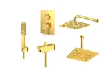 قیمت شیر توکار حمام شودر مدل رومر طلایی تیپ 4 brass