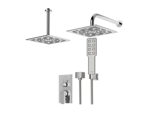 خرید شیر حمام توکار شودر مدل رومر پلاس کروم تیپ سه brass
