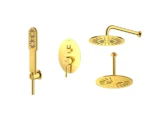 خرید شیر توکار حمام شودر مدل روگن طلایی تیپ 3 brass