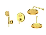 قیمت شیر حمام توکار شودر مدل زیگموند طلایی تیپ 3 brass