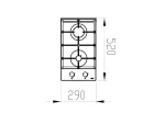 قیمت گاز رومیزی کن مدل دومینو domino