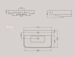 ابعاد روکابینتی گلسار یونیک 70