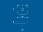 مشخصات روشویی رو کابینتی کرد مدل لویزا