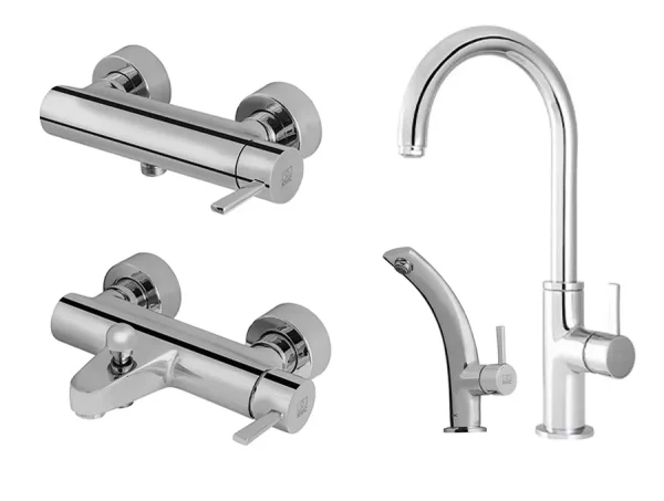 خرید ست شیرآلات KWC مدل زئوس چهار تکه